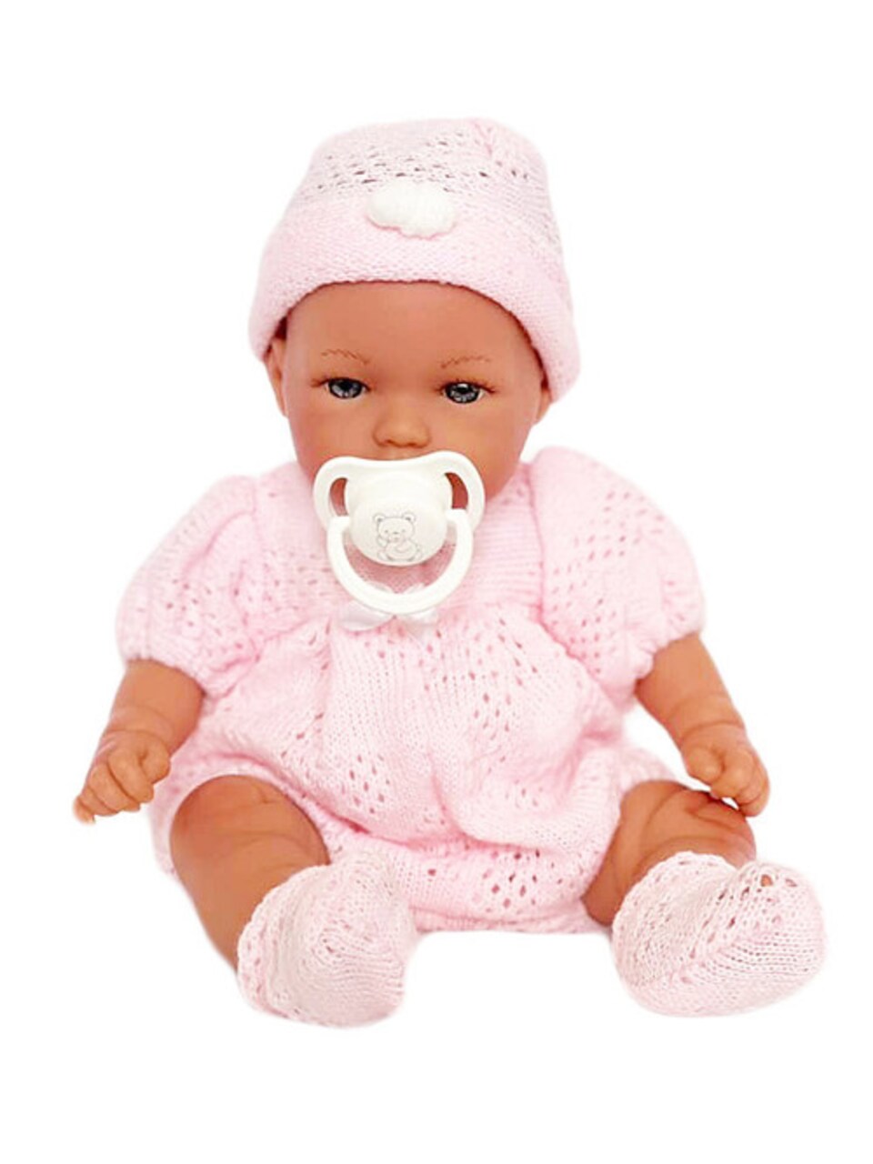 Adorable Mini Baby Kennedy ® Doll in Pretty Pink Knit Layette